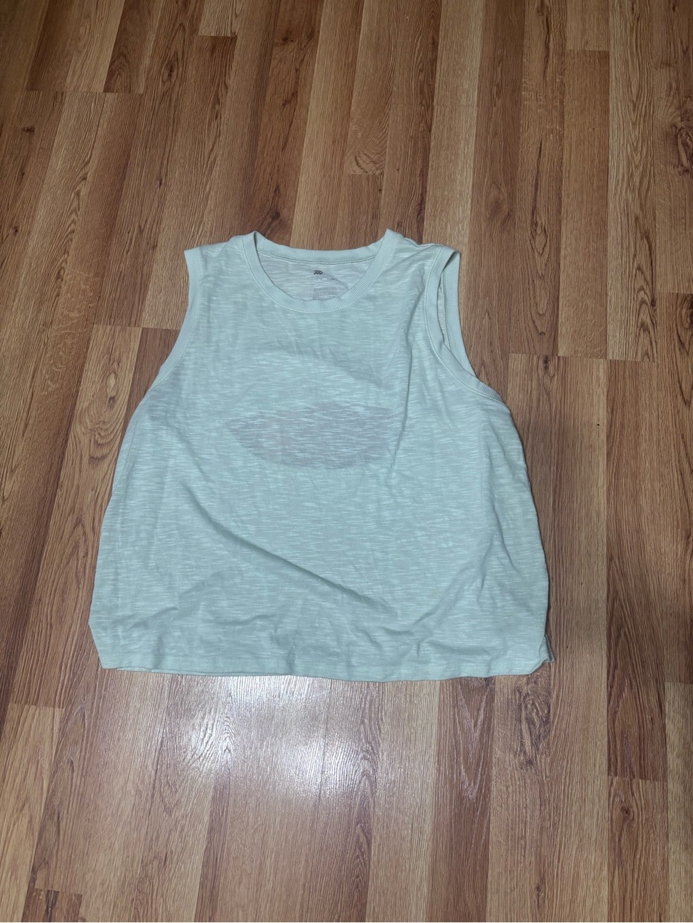 All in Motion Sleeveless  Tank Top - Cream with a cut out back